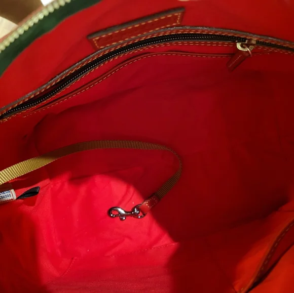 NWT Dooney & Bourke Red Florentine Bristol Satchel - Picture 7 of 11